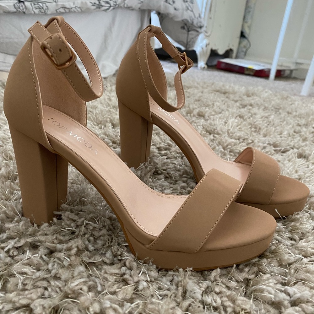 Tan Blocks heels
